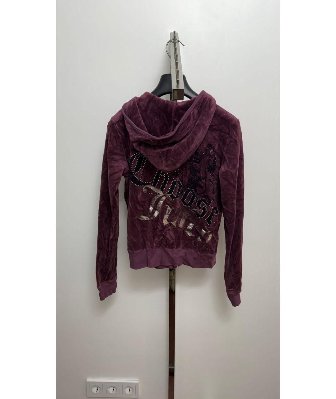 JUICY COUTURE Бордовый велюровый джемпер / свитер, фото 2