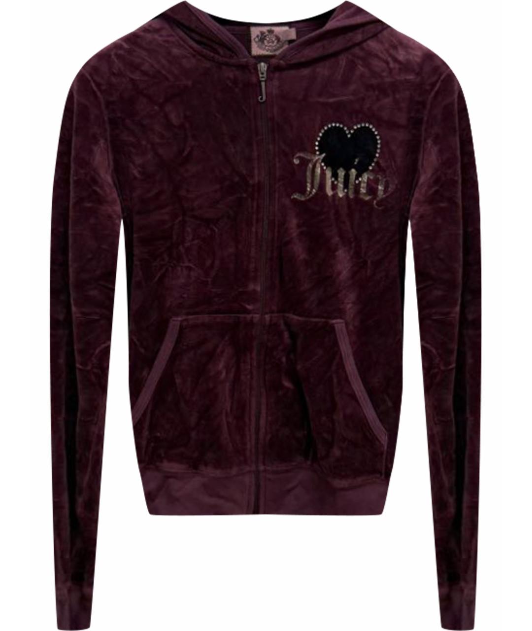 JUICY COUTURE Бордовый велюровый джемпер / свитер, фото 1