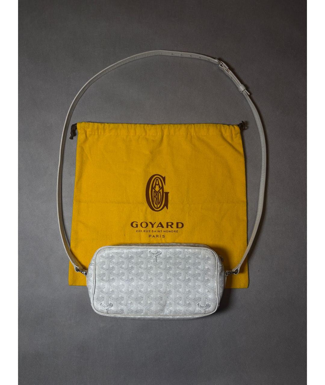 GOYARD Белая кожаная сумка на плечо, фото 8