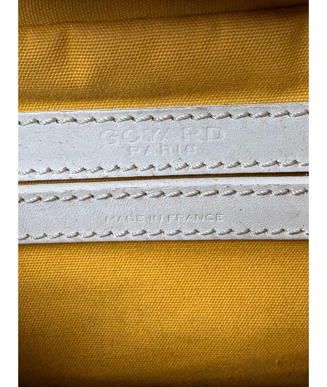 GOYARD Белая кожаная сумка на плечо, фото 6