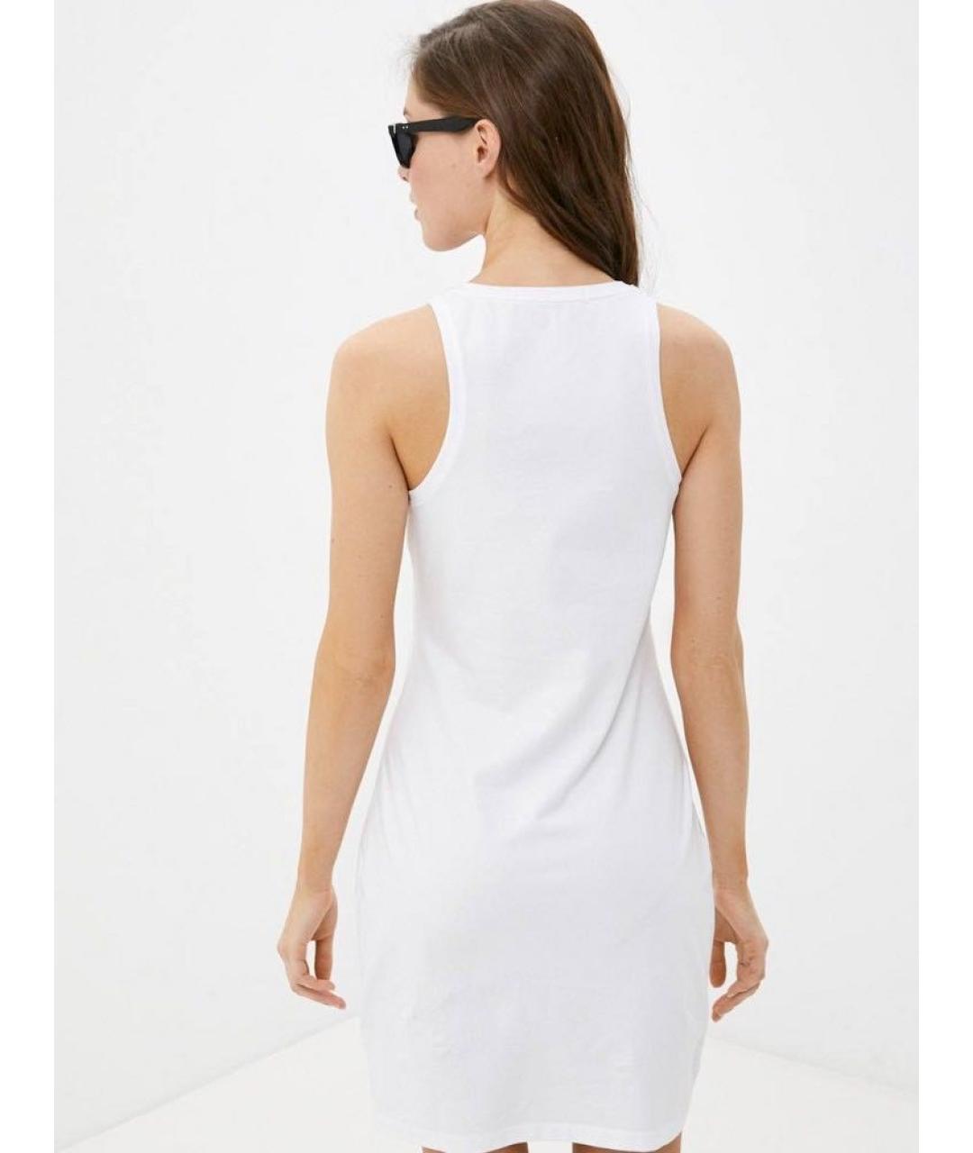 CALVIN KLEIN Белое хлопковое повседневное платье, фото 4