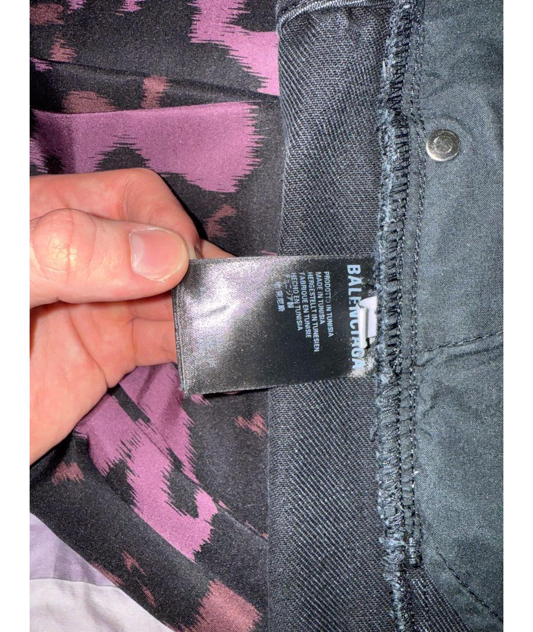 BALENCIAGA Черная хлопковая юбка мини, фото 5