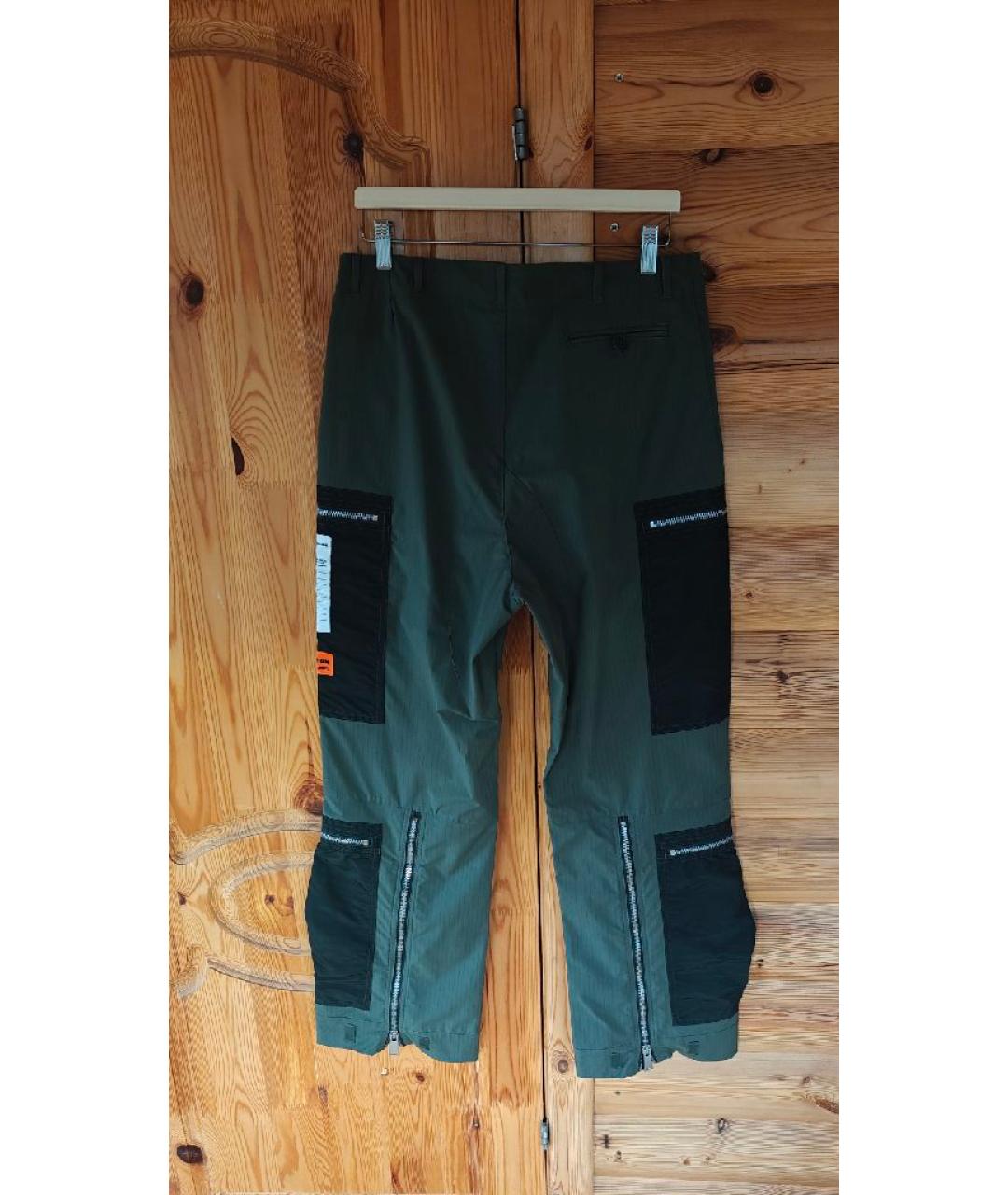 HERON PRESTON Хаки полиэстеровые повседневные брюки, фото 2