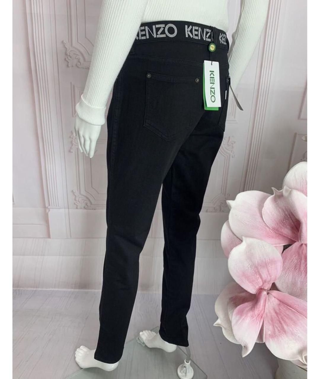 KENZO Черные хлопко-эластановые джинсы слим, фото 2