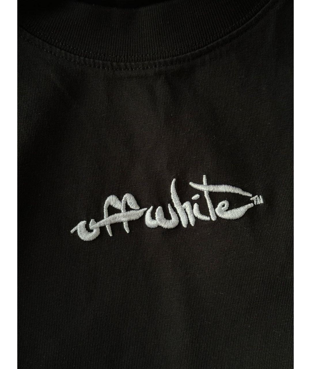 OFF-WHITE Черная хлопковая футболка, фото 4