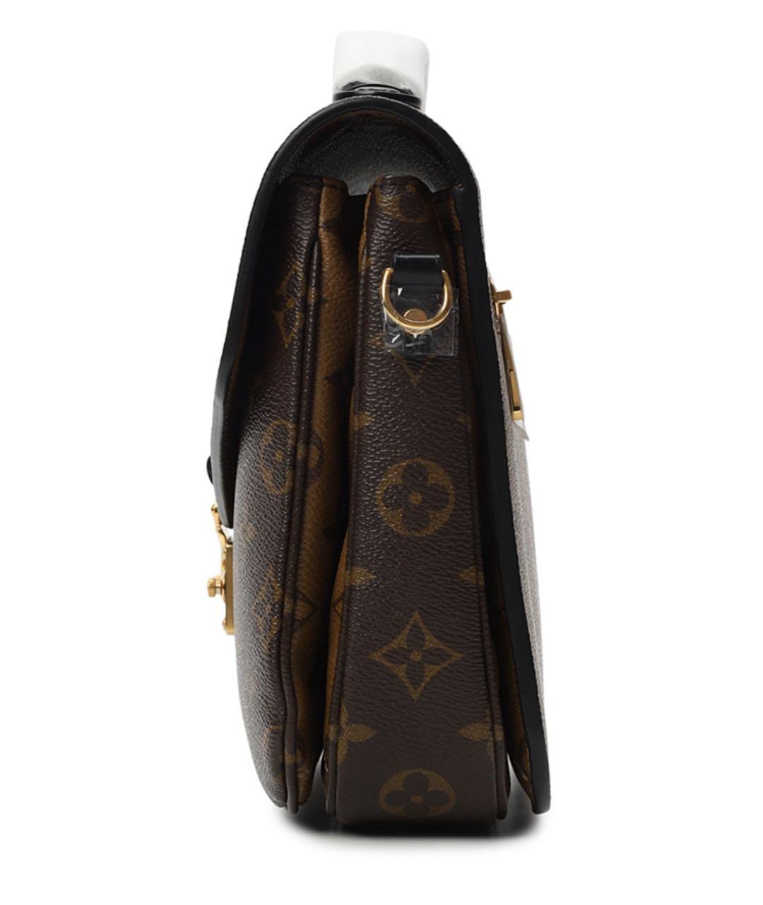 LOUIS VUITTON Коричневая кожаная сумка через плечо, фото 5