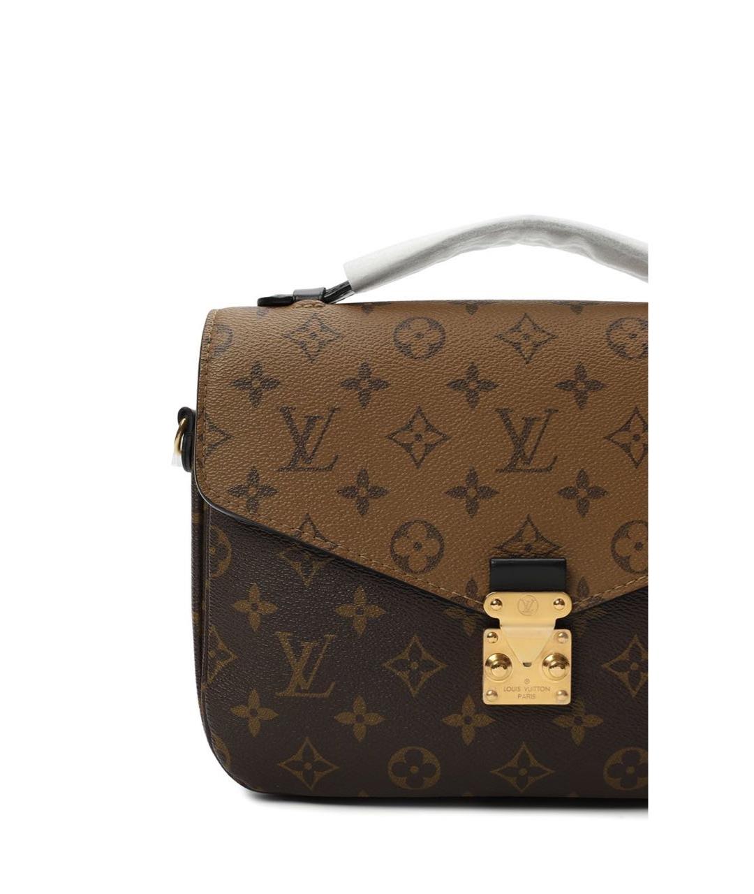 LOUIS VUITTON Коричневая кожаная сумка через плечо, фото 2