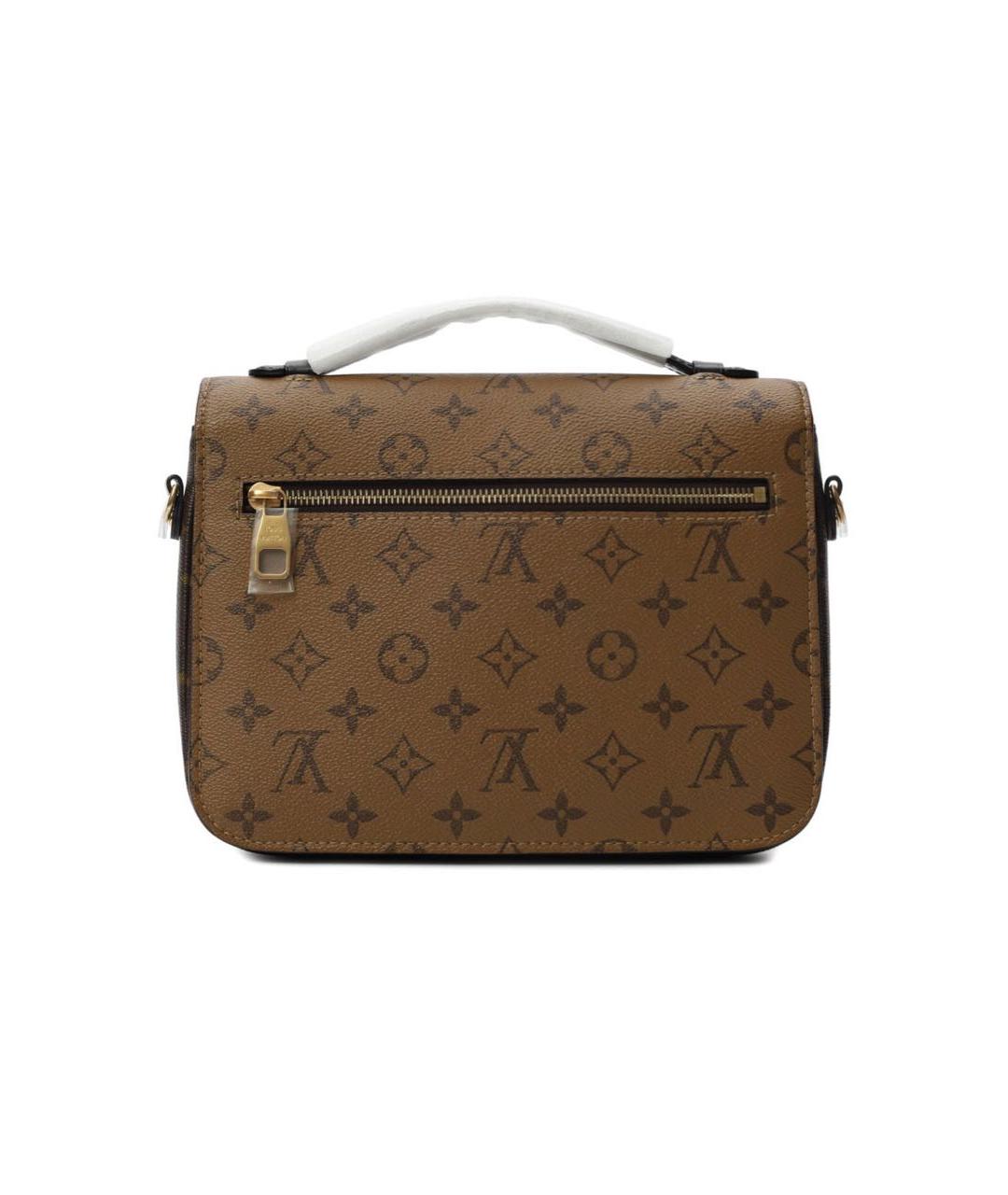 LOUIS VUITTON Коричневая кожаная сумка через плечо, фото 3