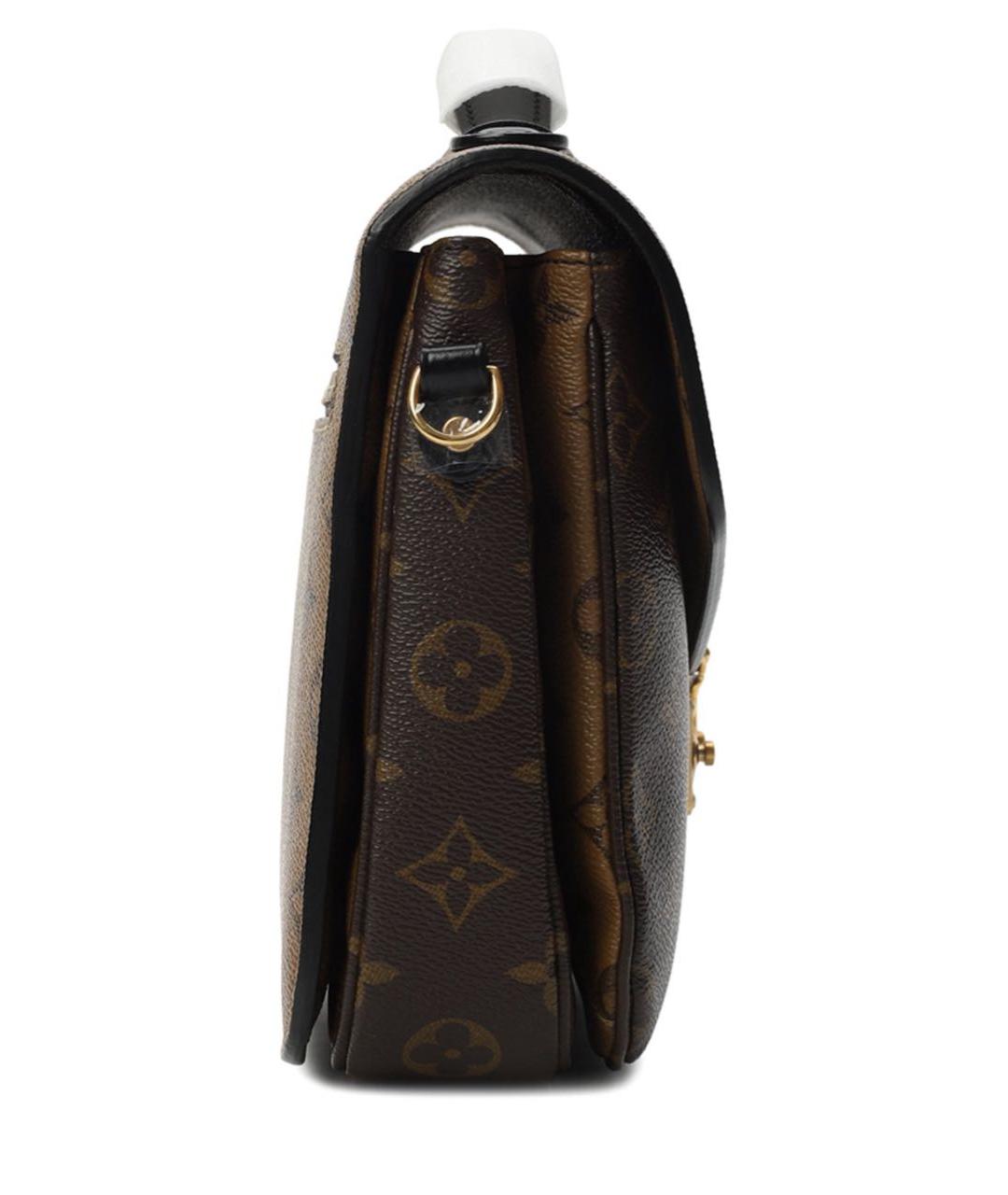 LOUIS VUITTON Коричневая кожаная сумка через плечо, фото 6