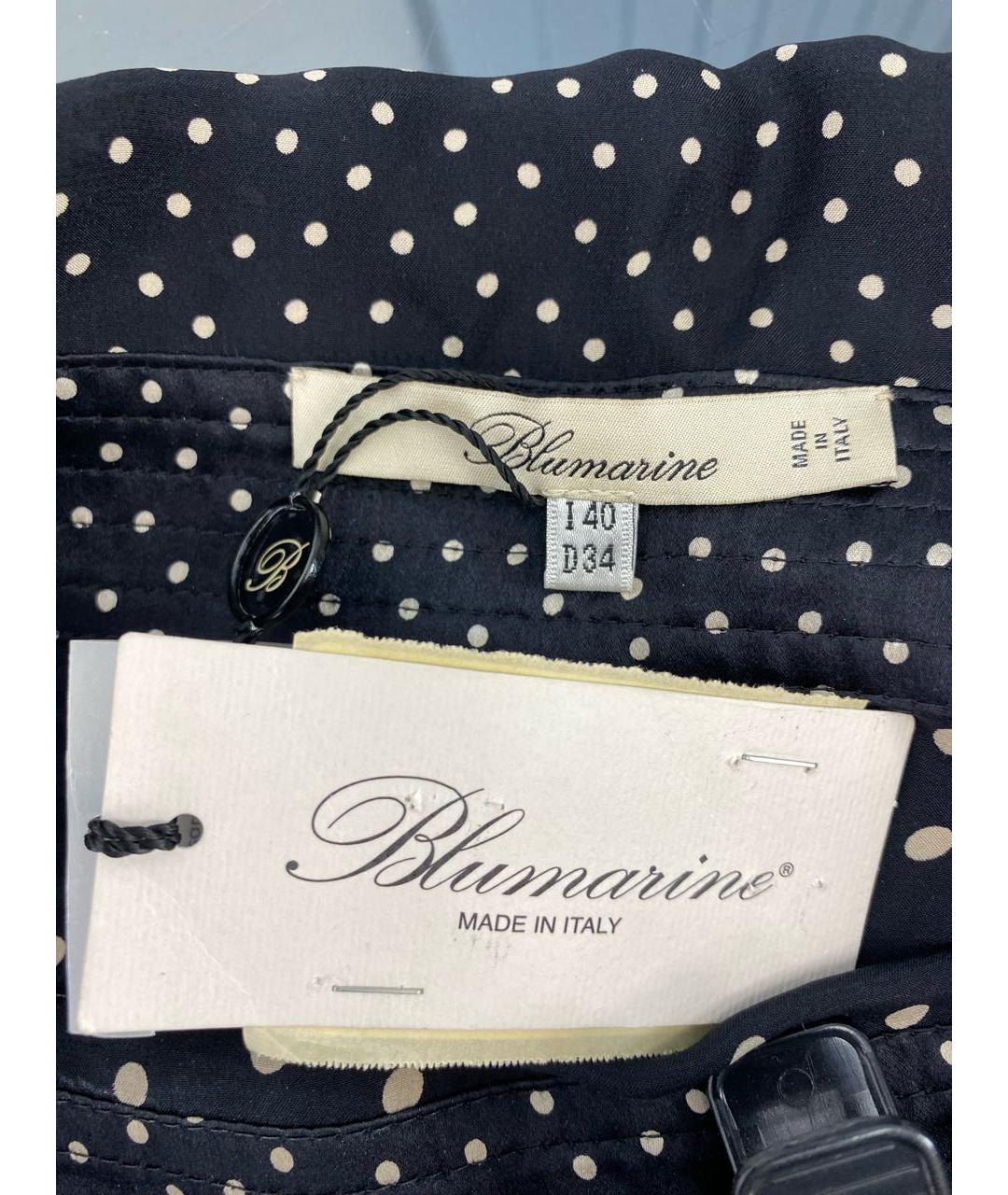 BLUMARINE Черная шелковая блузы, фото 4