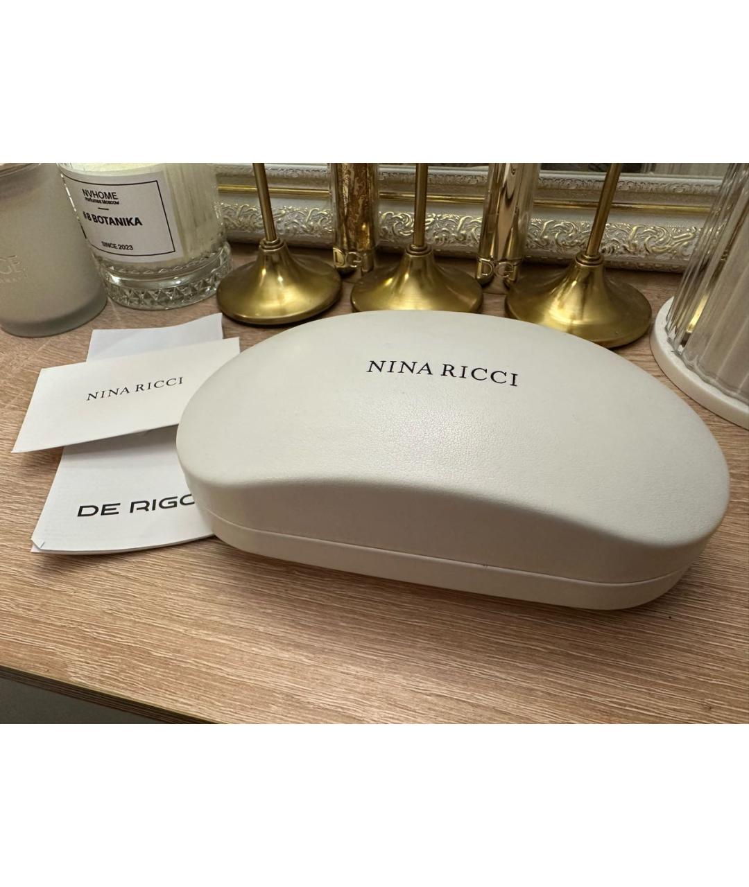 NINA RICCI Черные пластиковые солнцезащитные очки, фото 3