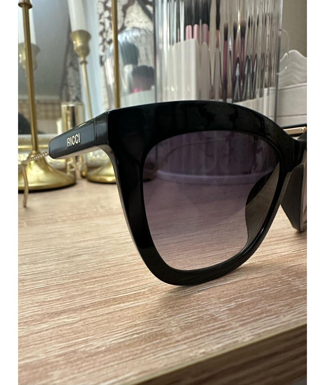 NINA RICCI Черные пластиковые солнцезащитные очки, фото 4
