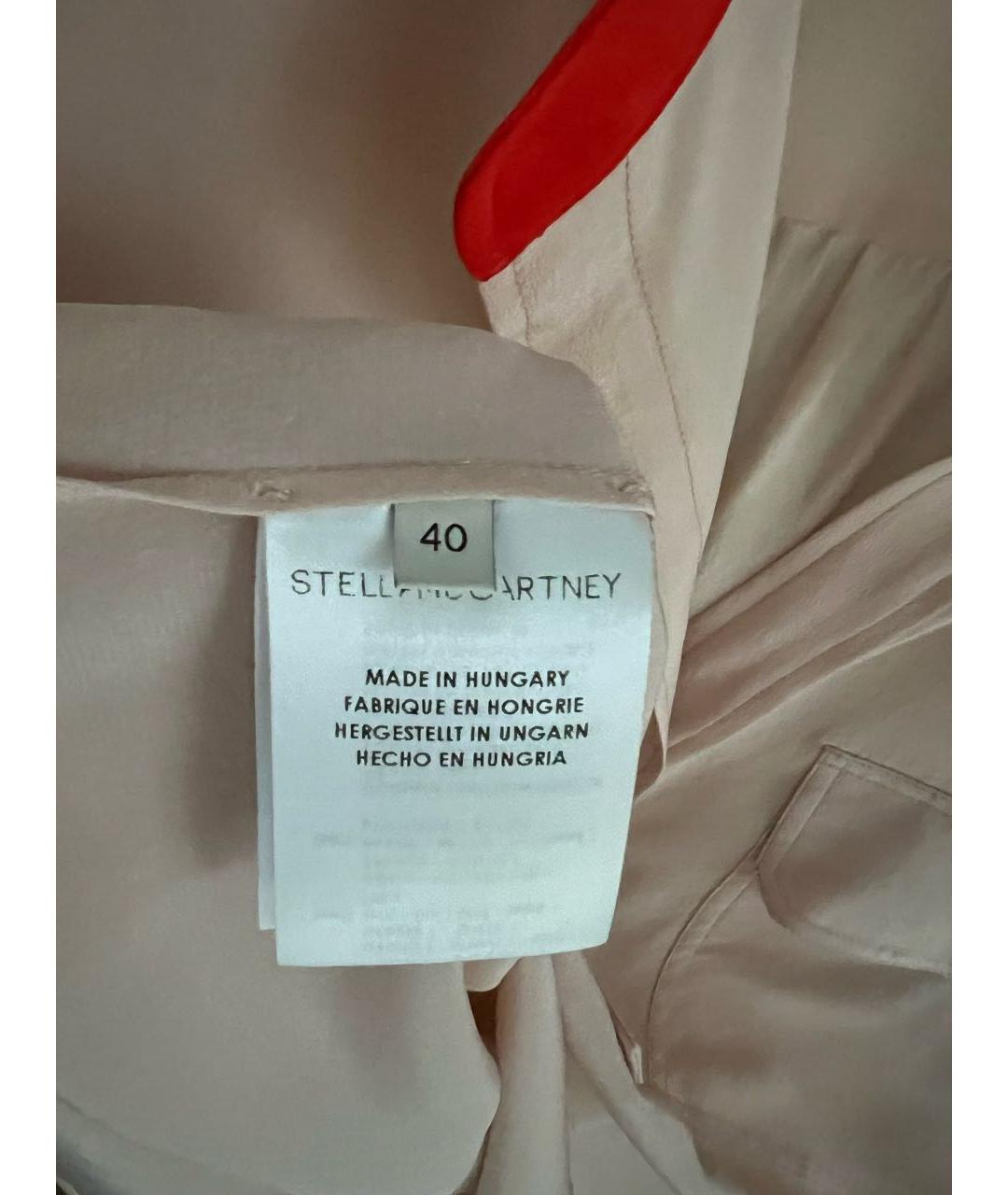 STELLA MCCARTNEY Бежевая шелковая рубашка, фото 3