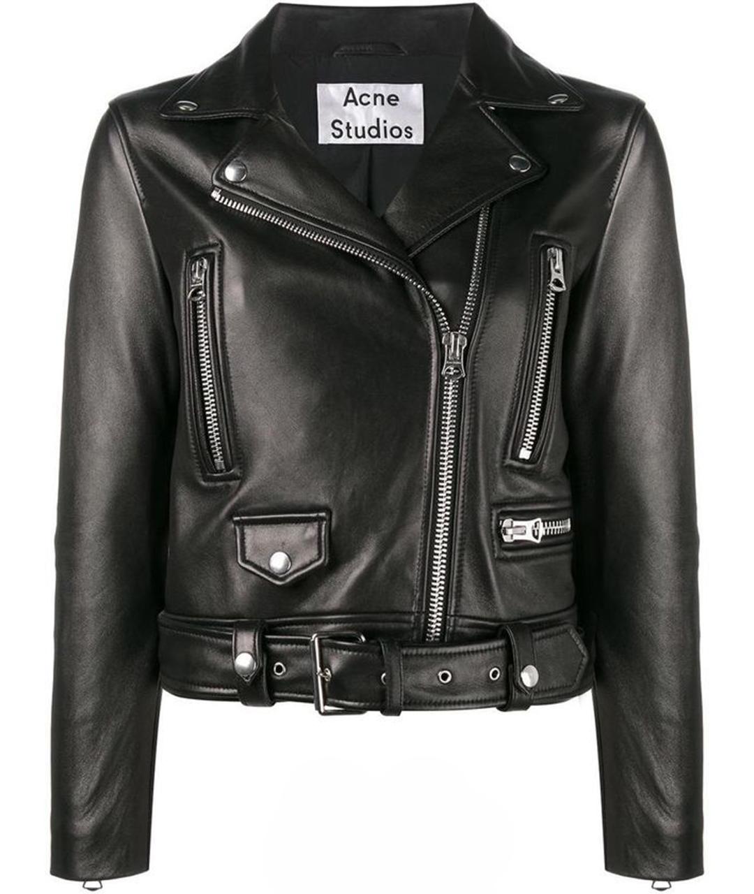 ACNE STUDIOS Черная кожаная куртка, фото 1