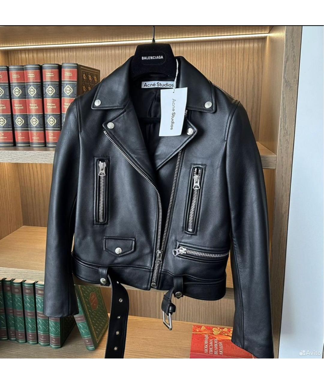 ACNE STUDIOS Черная кожаная куртка, фото 5