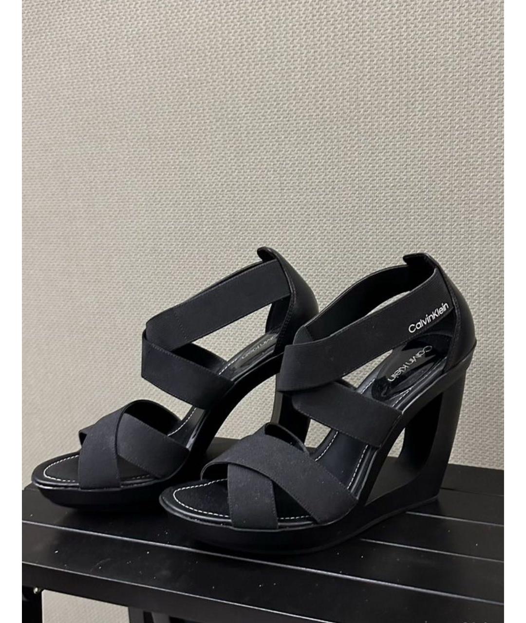 CALVIN KLEIN Черные босоножки, фото 3