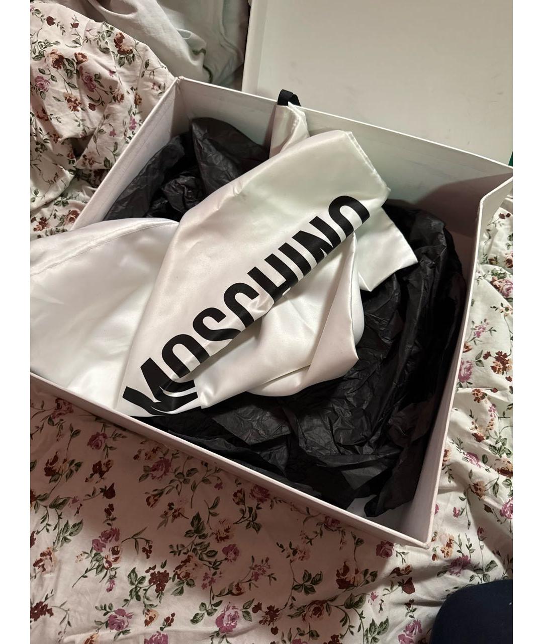 MOSCHINO Черные кожаные высокие ботинки, фото 5