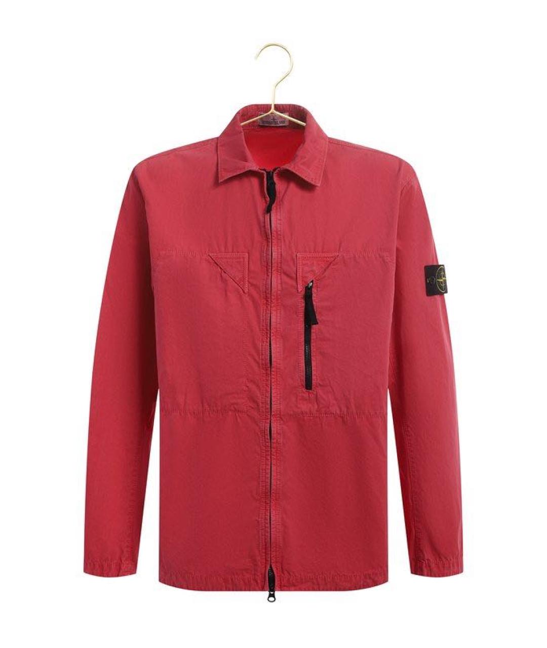 STONE ISLAND Коралловая хлопковая куртка, фото 4