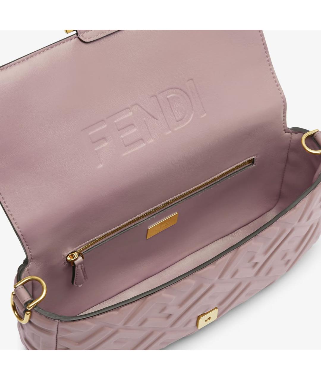 FENDI Розовая кожаная сумка через плечо, фото 5