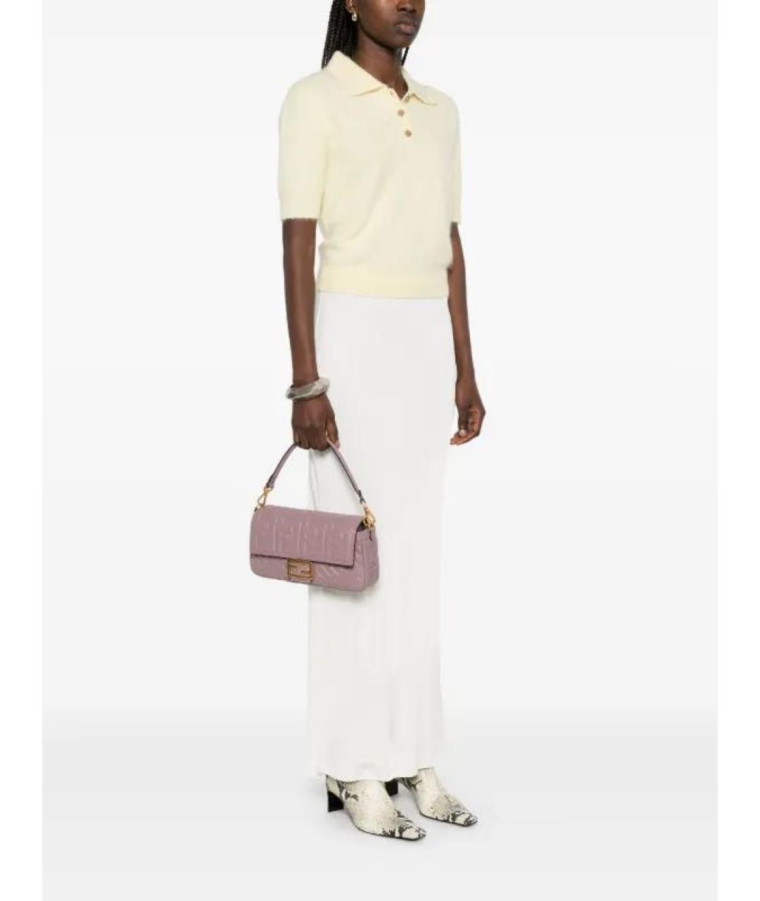FENDI Розовая кожаная сумка через плечо, фото 7
