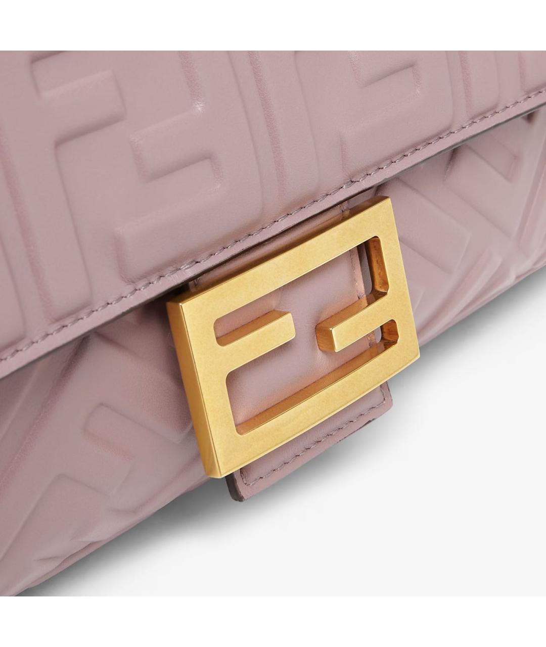 FENDI Розовая кожаная сумка через плечо, фото 6