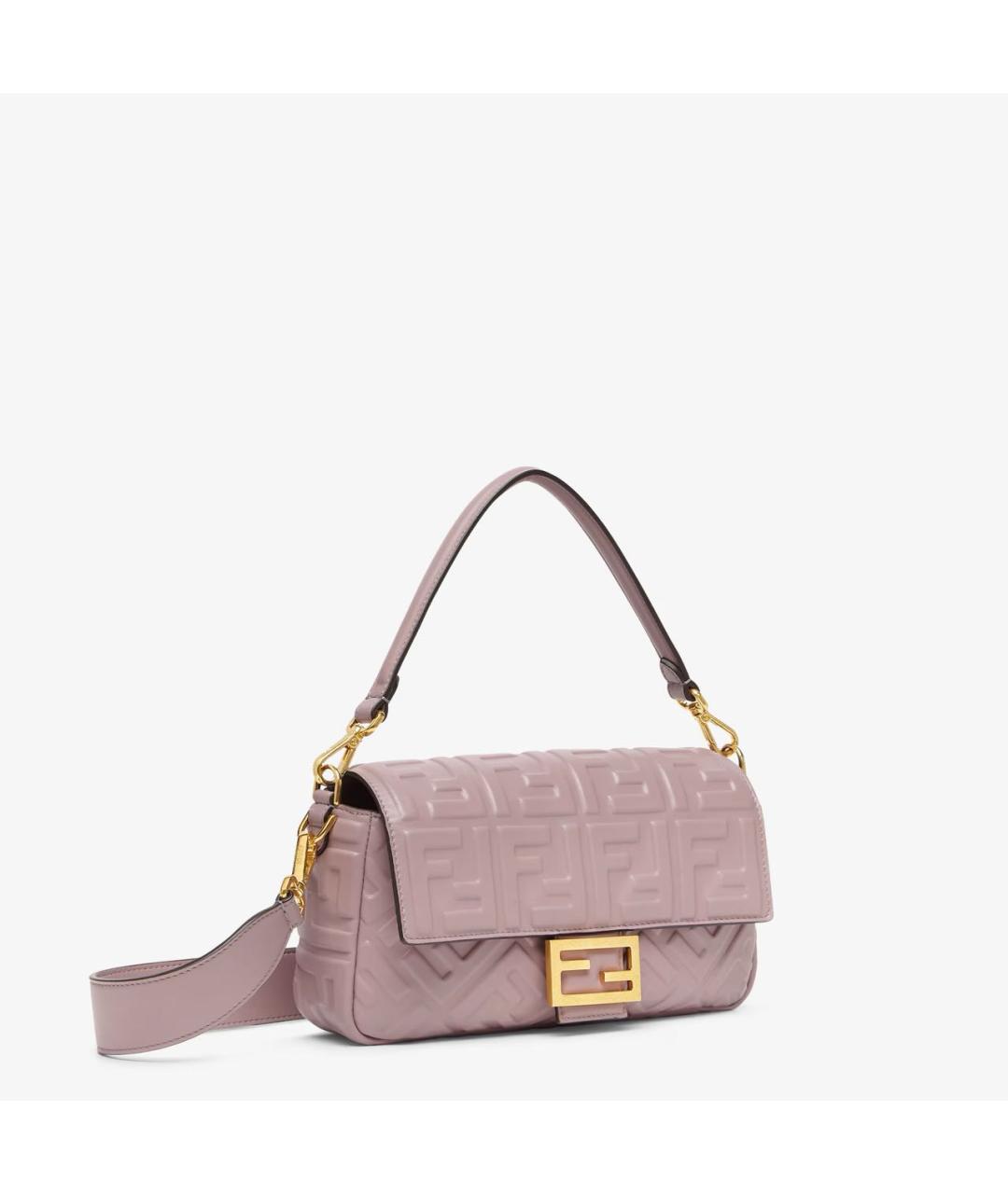 FENDI Розовая кожаная сумка через плечо, фото 2