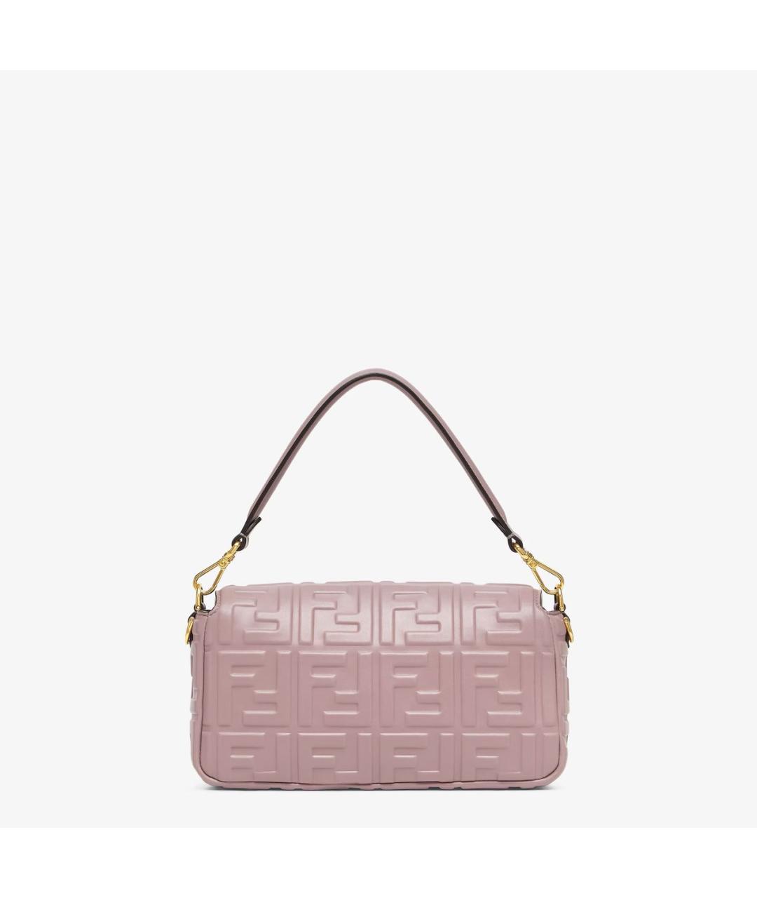 FENDI Розовая кожаная сумка через плечо, фото 3