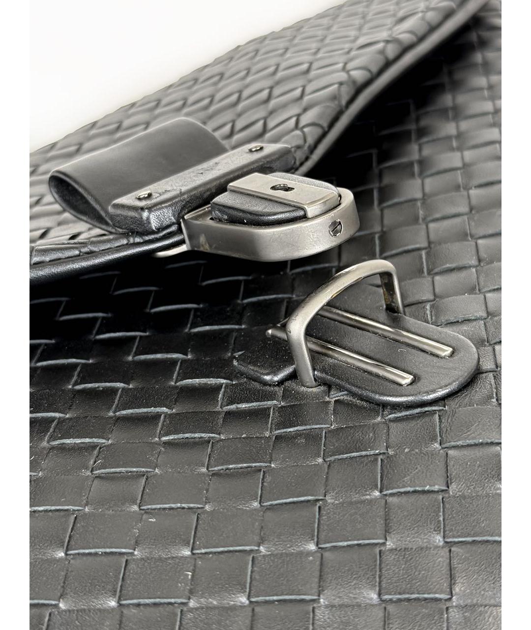 BOTTEGA VENETA Черный кожаный портфель, фото 8