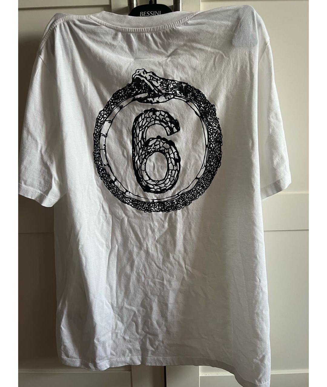 MM6 MAISON MARGIELA Белая хлопковая футболка, фото 3