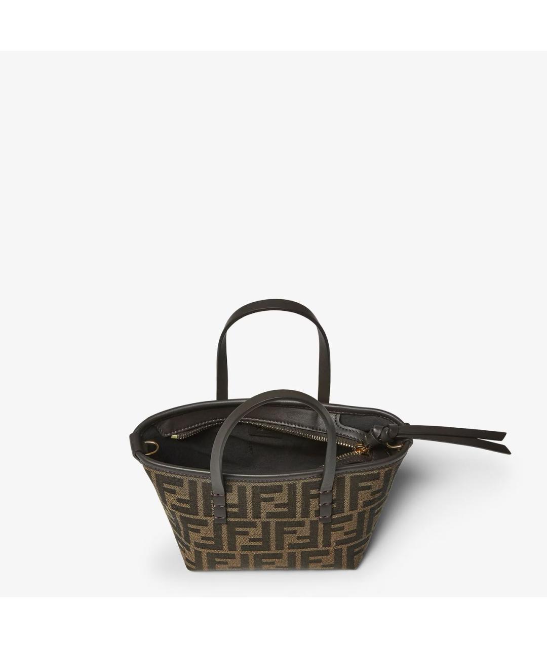 FENDI Коричневая тканевая сумка через плечо, фото 3