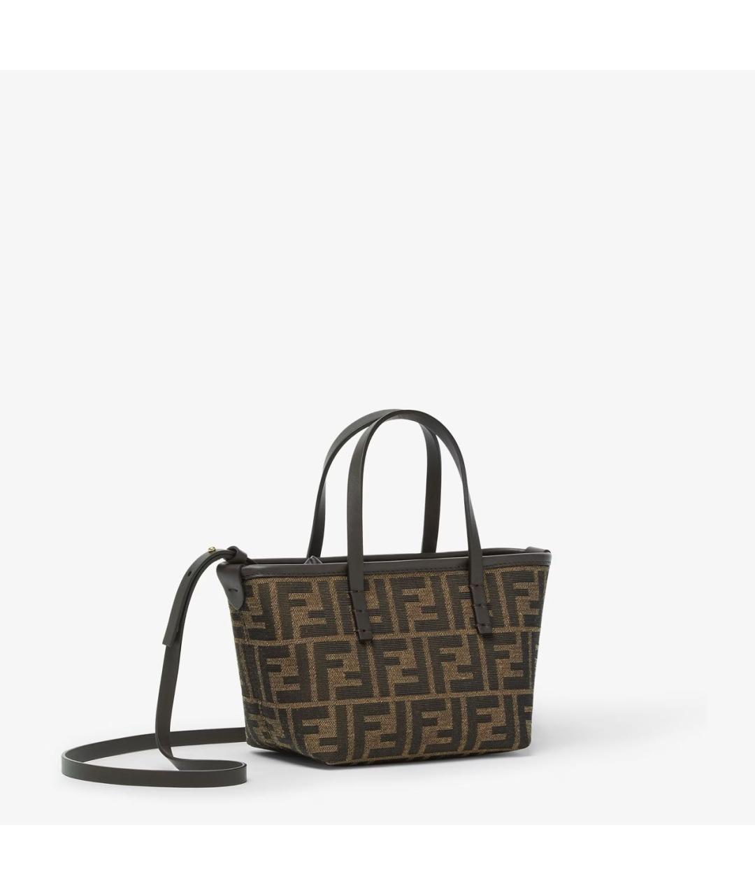 FENDI Коричневая тканевая сумка через плечо, фото 2