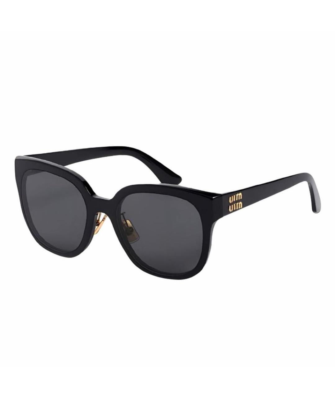 MIU MIU Черные пластиковые солнцезащитные очки, фото 2