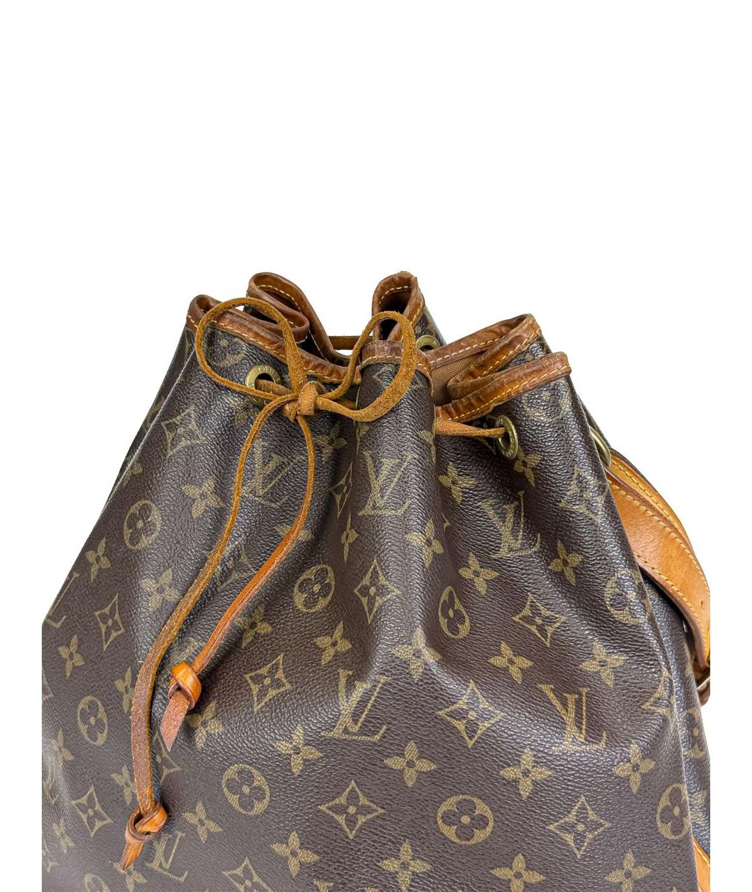 LOUIS VUITTON Коричневая кожаная сумка через плечо, фото 5