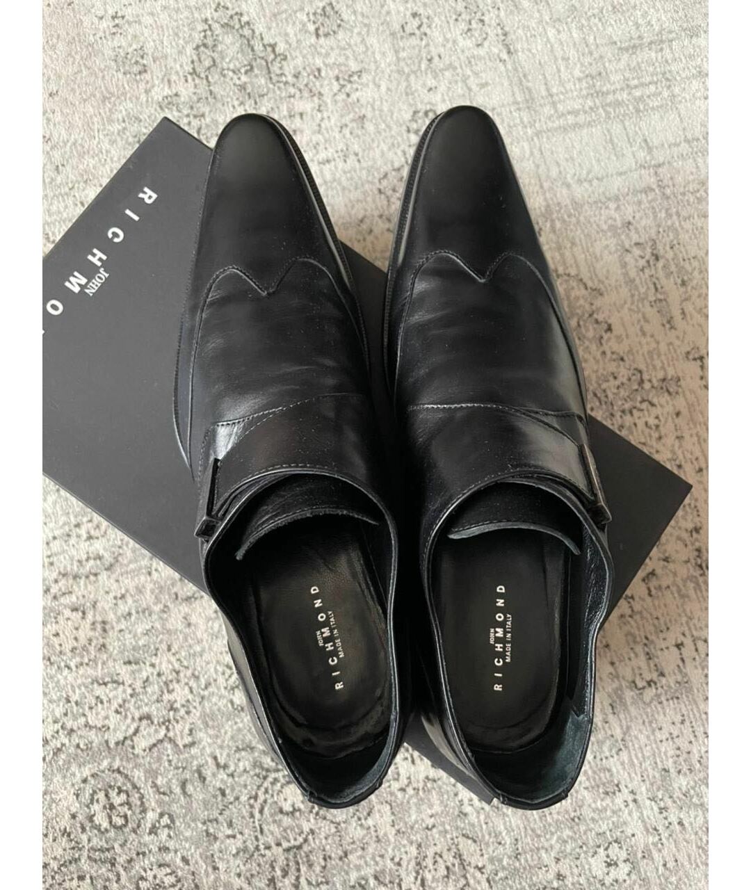 JOHN RICHMOND Черные кожаные туфли, фото 2