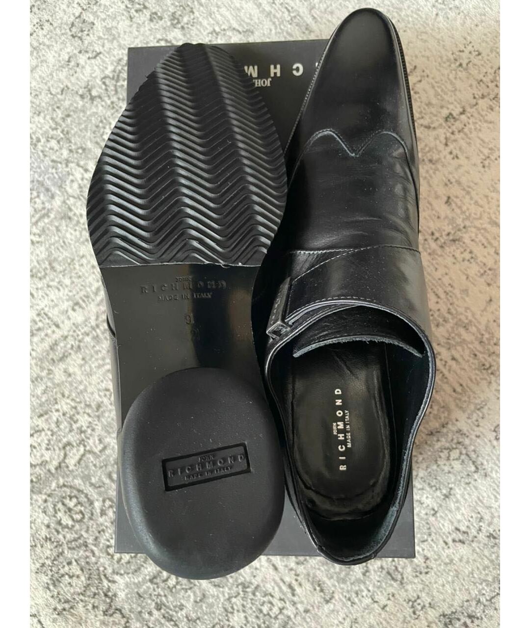 JOHN RICHMOND Черные кожаные туфли, фото 5