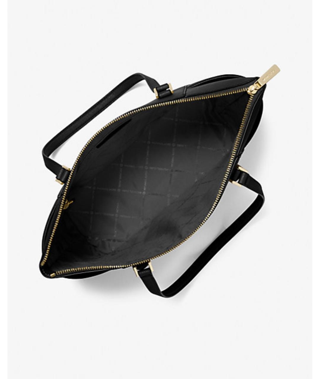 MICHAEL MICHAEL KORS Черная кожаная сумка тоут, фото 2