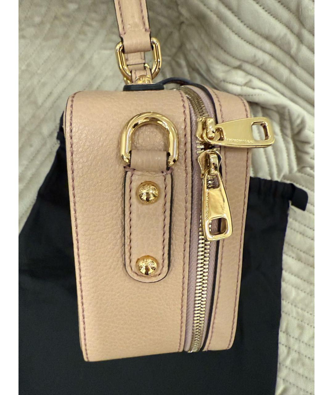 DOLCE&GABBANA Бежевая кожаная сумка с короткими ручками, фото 4