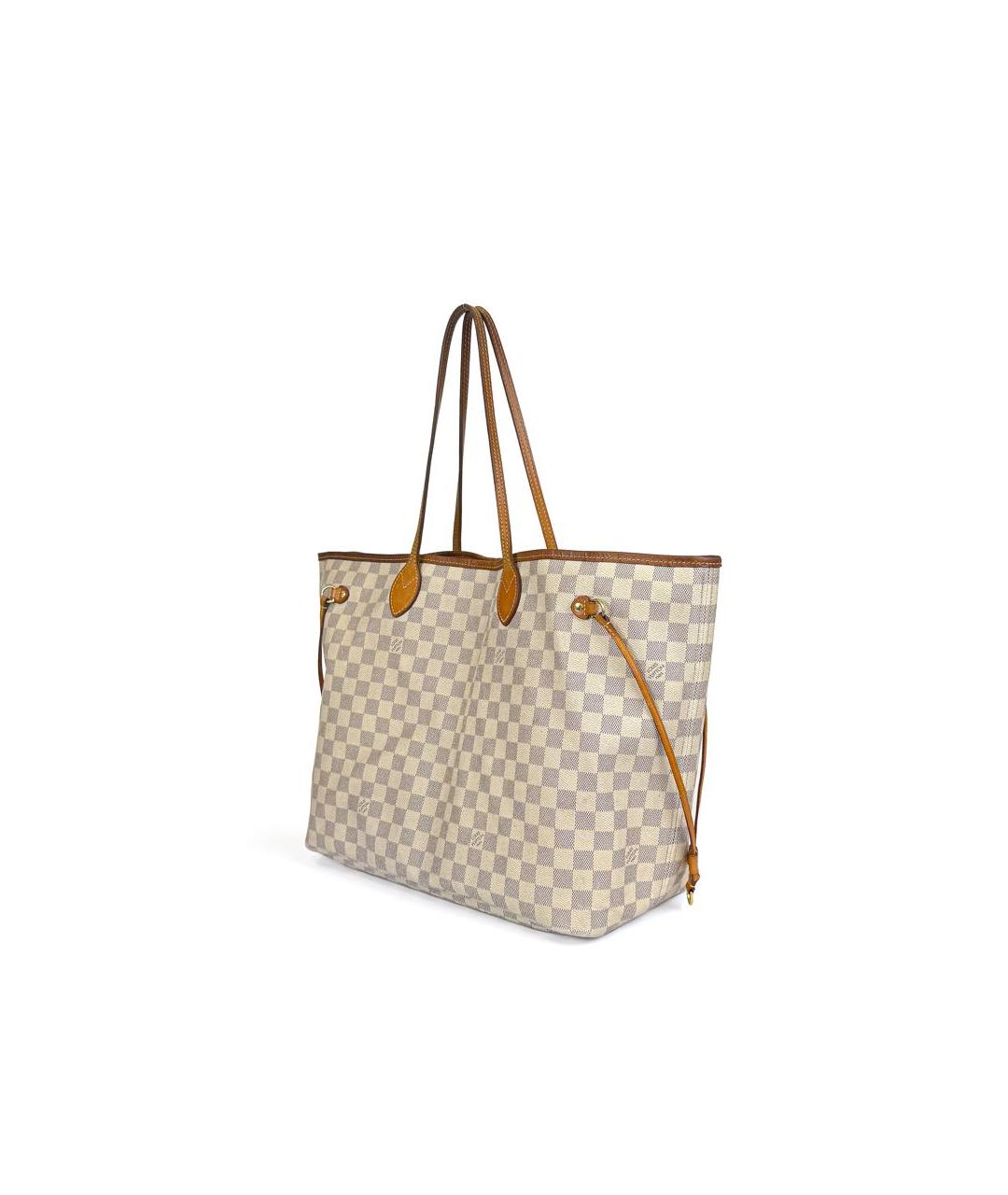 LOUIS VUITTON Бежевая кожаная сумка тоут, фото 4