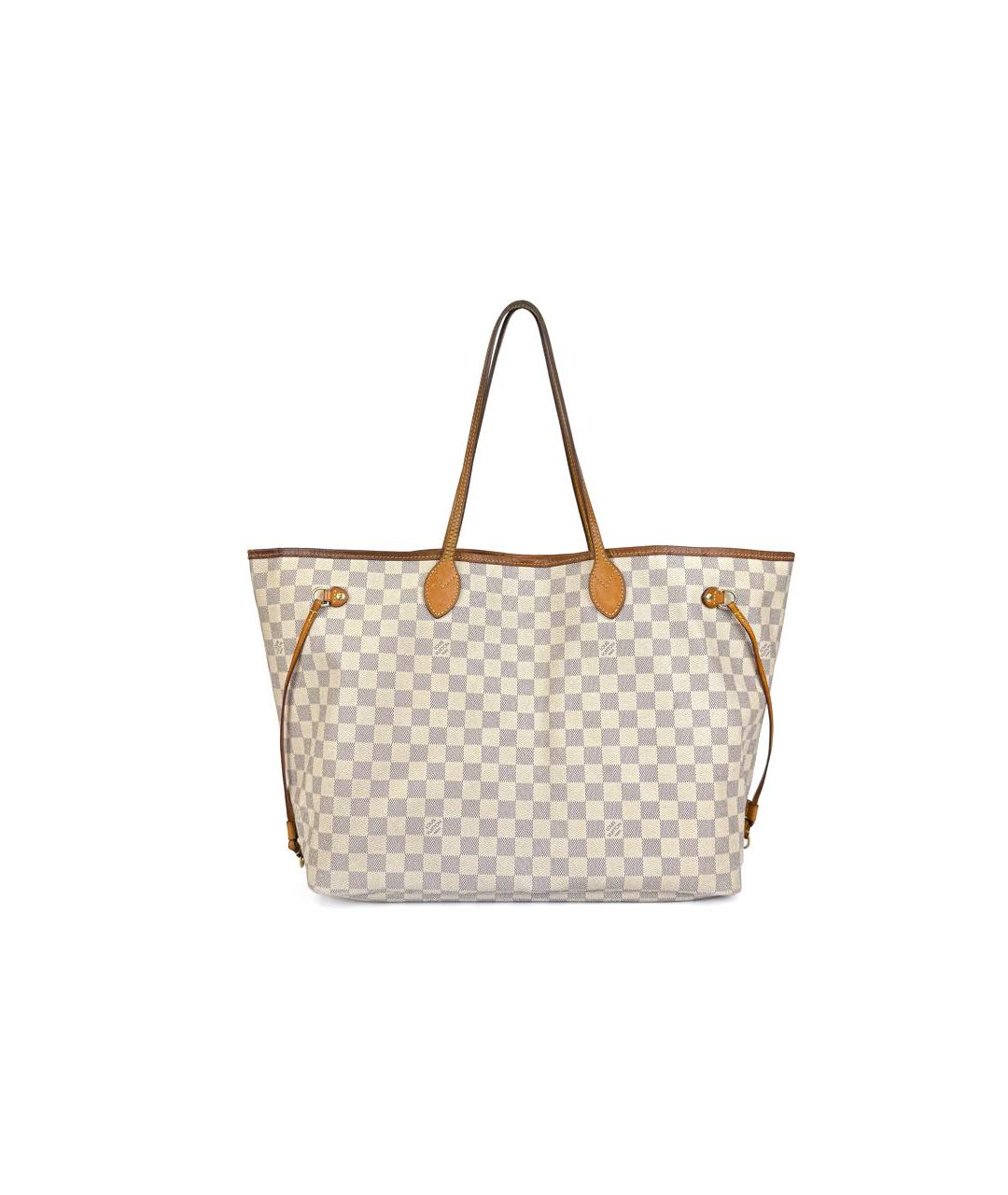 LOUIS VUITTON Бежевая кожаная сумка тоут, фото 3