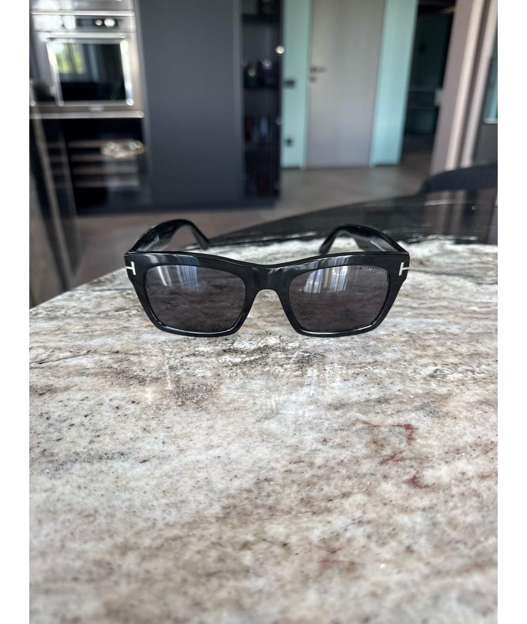 TOM FORD Черные пластиковые солнцезащитные очки, фото 2