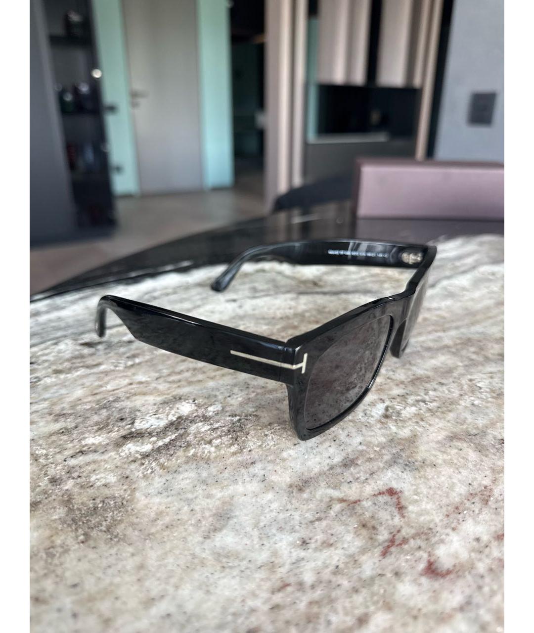 TOM FORD Черные пластиковые солнцезащитные очки, фото 9