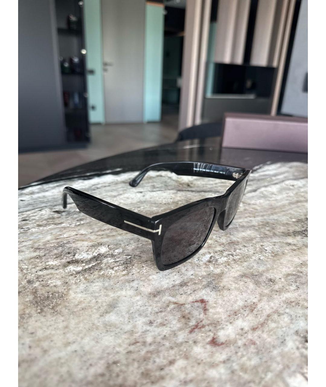 TOM FORD Черные пластиковые солнцезащитные очки, фото 3