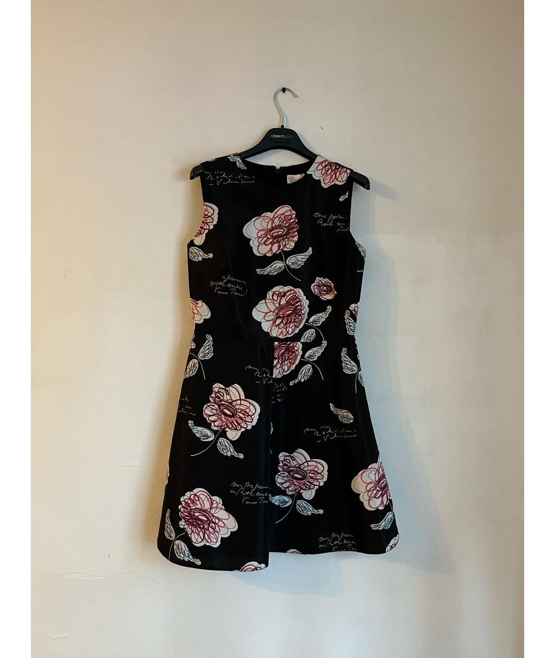 RED VALENTINO Черное ацетатное повседневное платье, фото 5