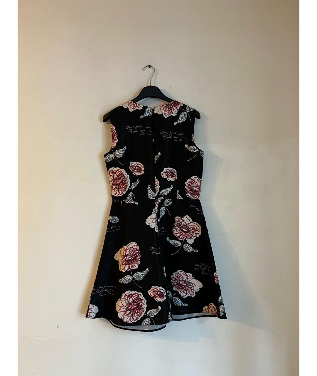 RED VALENTINO Черное ацетатное повседневное платье, фото 2