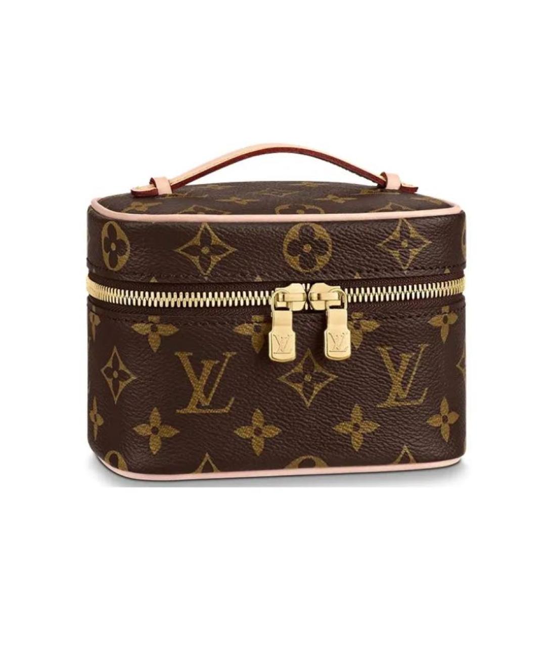 LOUIS VUITTON Коричневая косметичка, фото 5