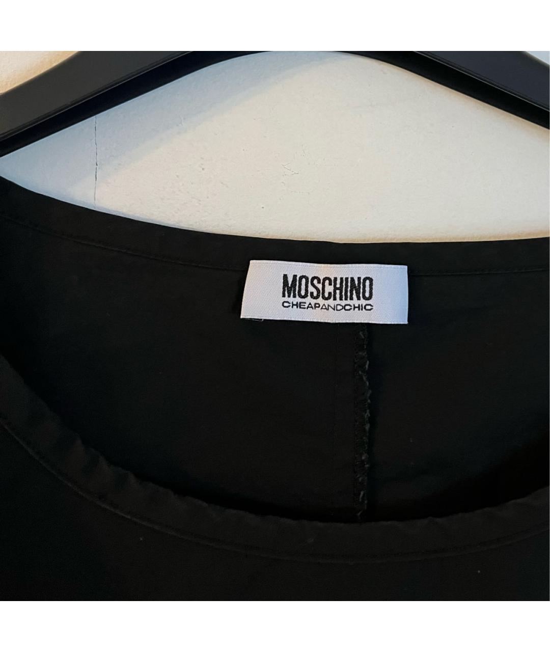 MOSCHINO Черное хлопковое повседневное платье, фото 3