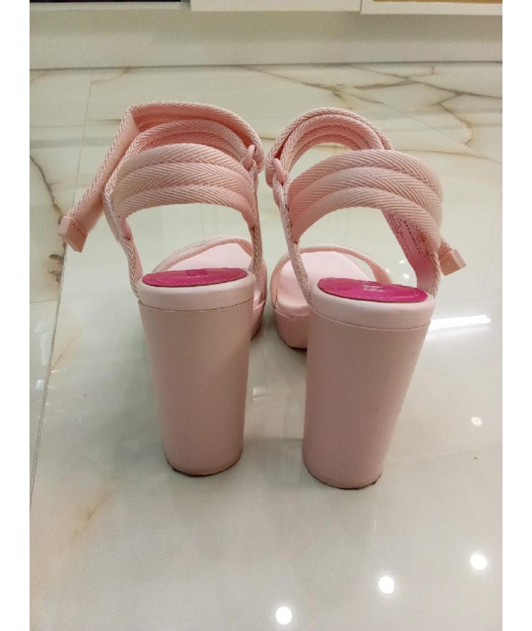 BIKKEMBERGS Розовые кожаные босоножки, фото 4