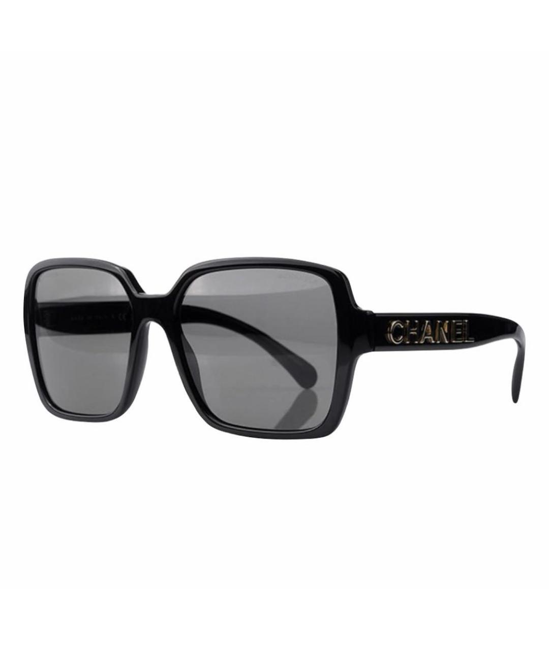 CHANEL Черные пластиковые солнцезащитные очки, фото 2