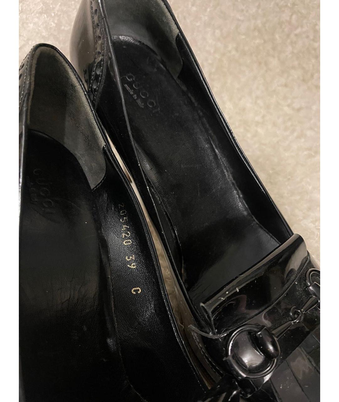 GUCCI Черные туфли из лакированной кожи, фото 8