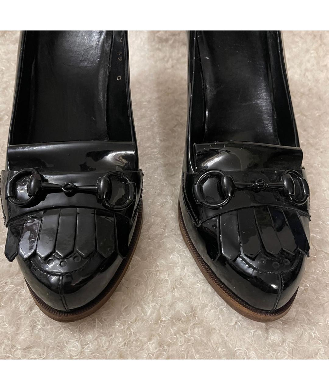 GUCCI Черные туфли из лакированной кожи, фото 3